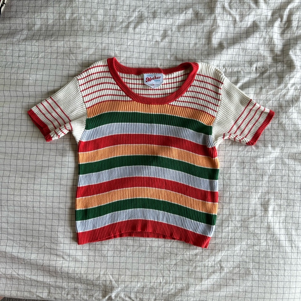 MOTHER itty bitty scoop neck top